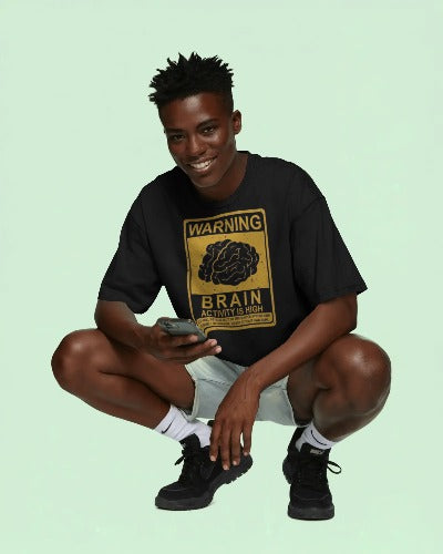 Study Warning| Unisex oversized Tshirts|Multicolour