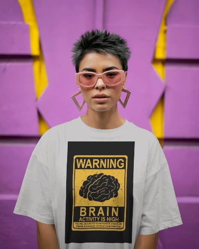 Study Warning| Unisex oversized Tshirts|Multicolour